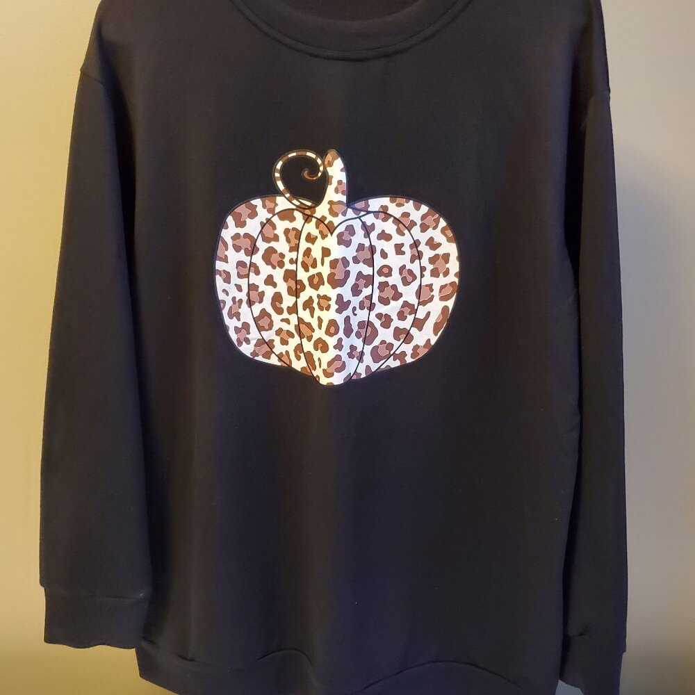 Animal Print Pumpkin Women's Sweater